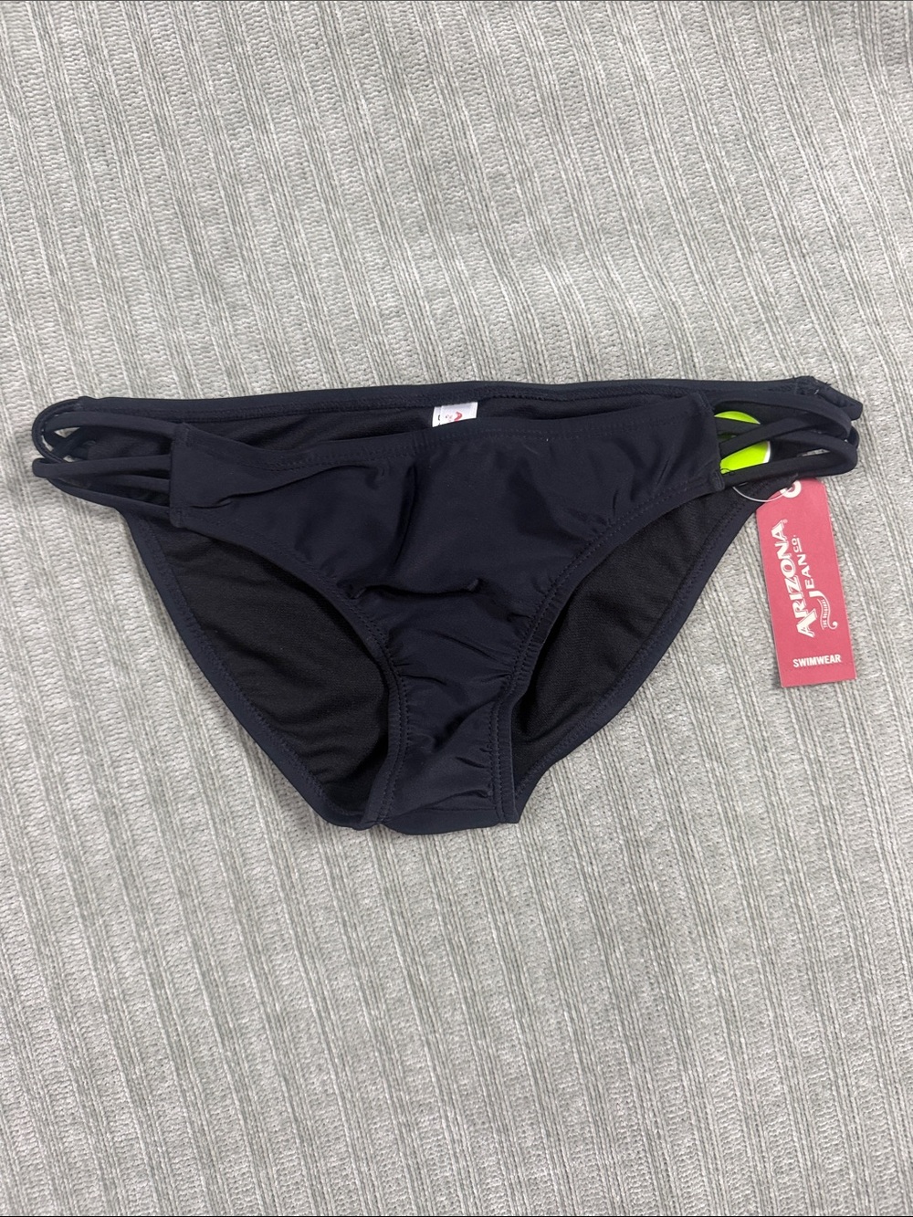 Arizona Jean Company Black Strappy Women's Swim Bikini Bottom